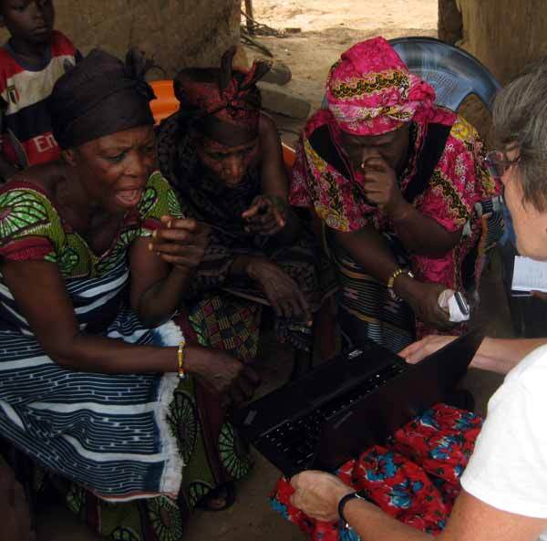 Ann Stahl with elders, June 2016